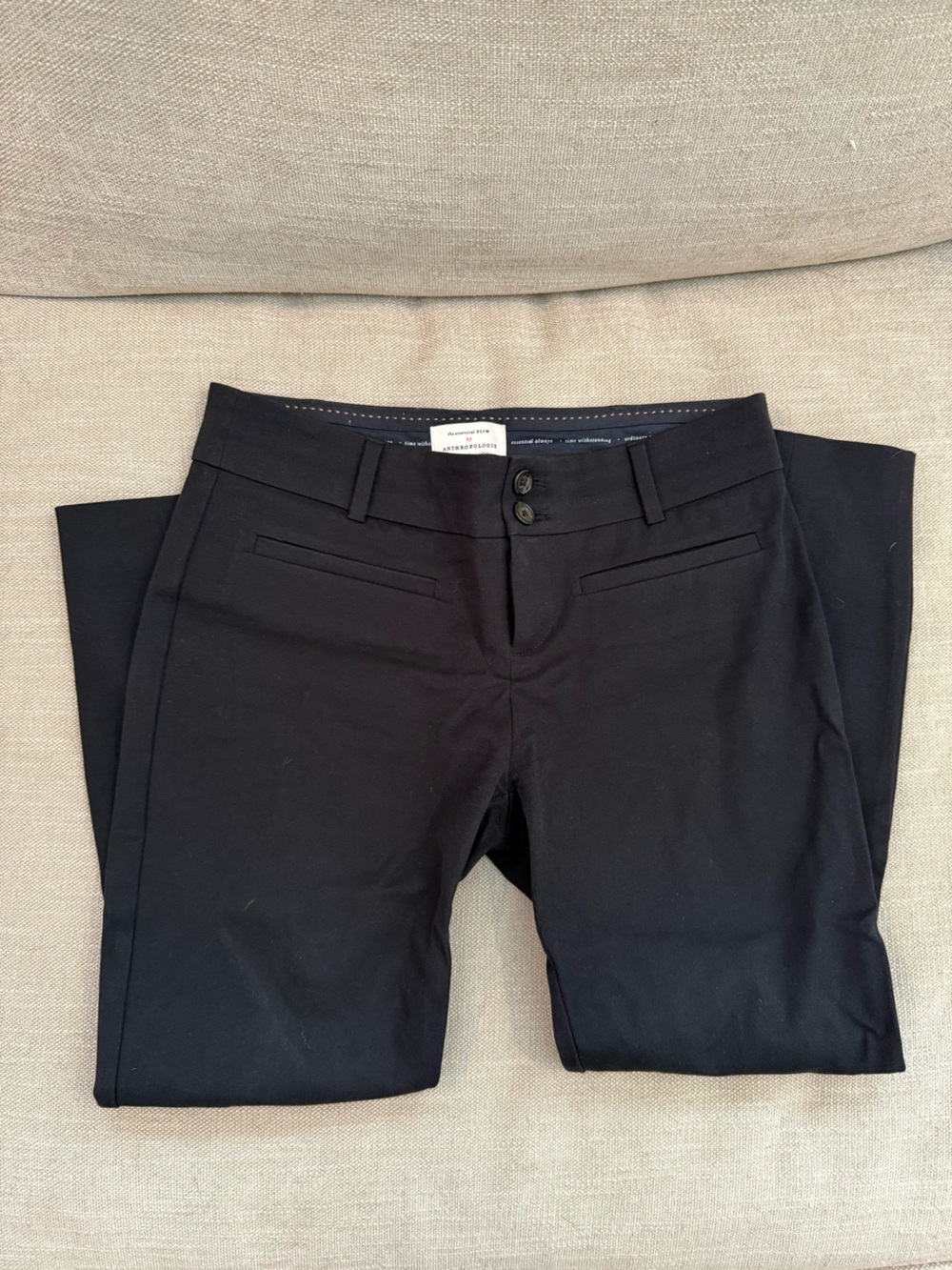 Anthropologie Maeve Essential Slim Kick Flare cropped pant petite